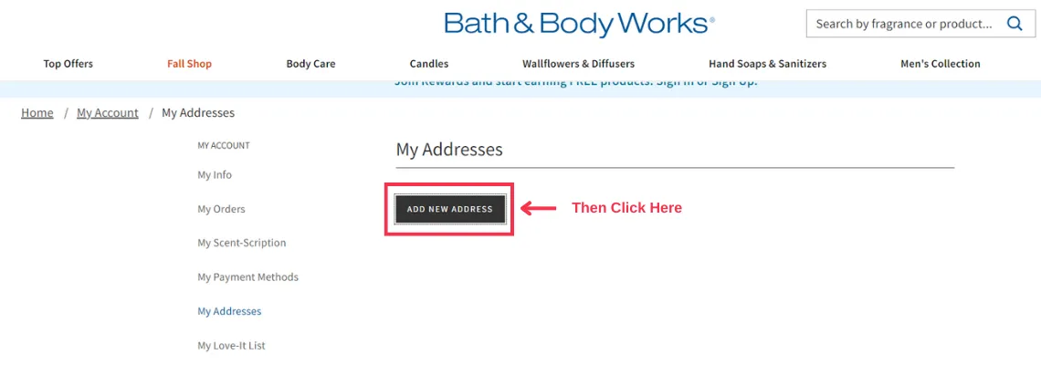 Shop Bath & Body Works Via Shippn Step 3