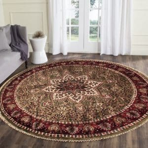 Rugsville - Kashmir Silk Green Red Hand-Knotted Silk Rug