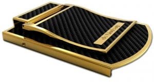 Stainless Steel Carbon Gold Money Clip - De Lindsay