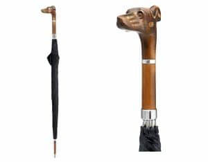 City Umbrella with Carved Whippet Handle - James Smith & Sons