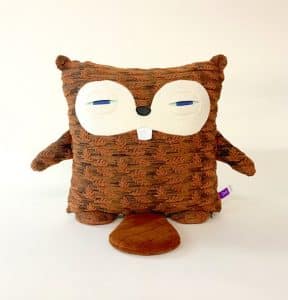 Beaver Pillow - Velvet Moustache