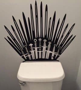 Game of Thrones Inspired Toilet Decal as Iron Throne