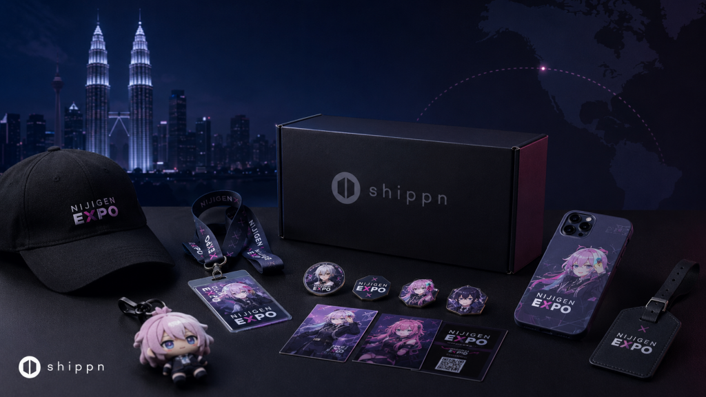 Nijigen Expo collector merch shipped from Malaysia to USA