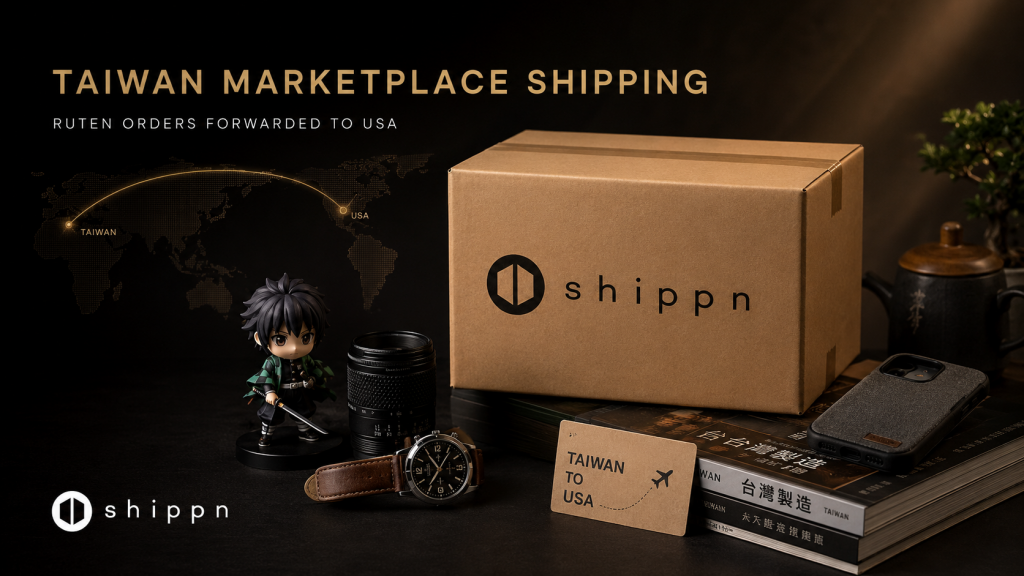 Taiwan marketplace shipping from Ruten to USA with Shippn