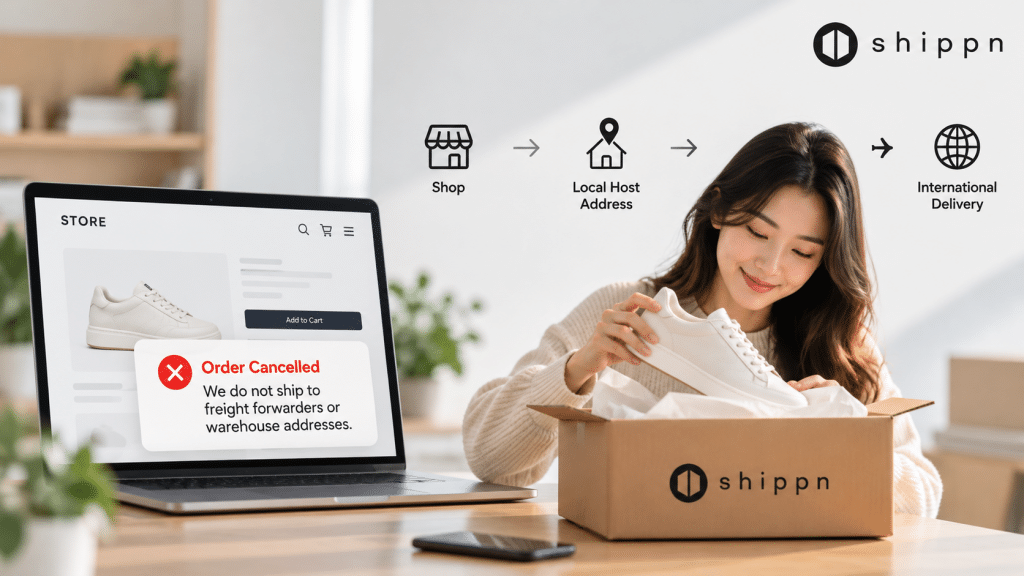 Buy from stores that block freight forwarders with Shippn